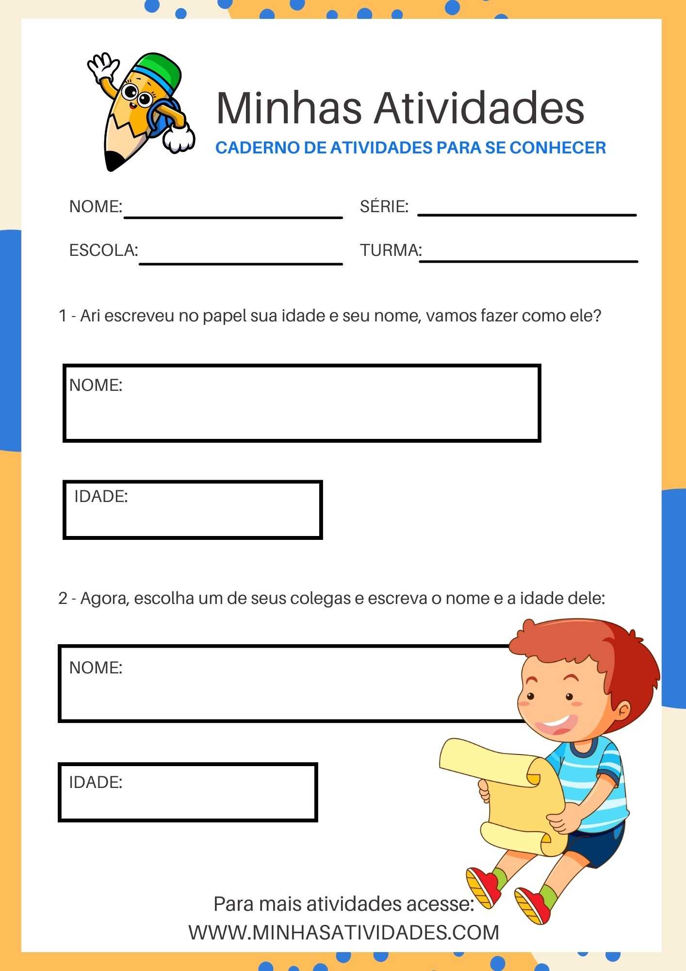 atividades para conhecer pessoas