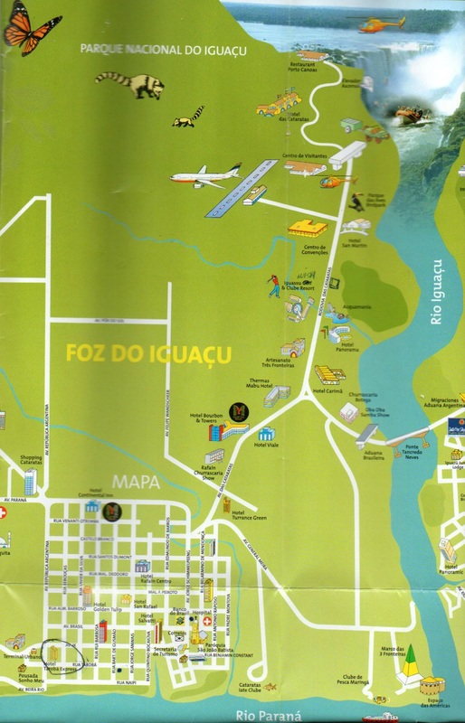roteiro Foz do Iguaçu mapa