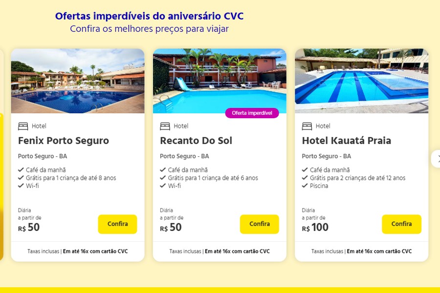 roteiro cvc porto seguro 7 dias