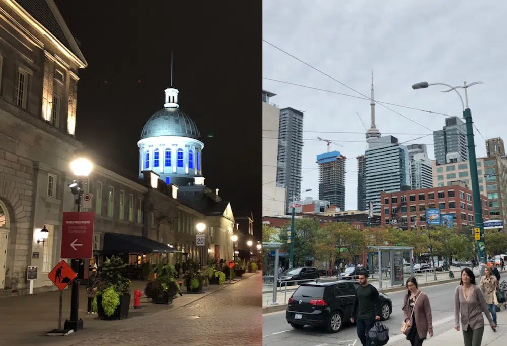 o que fazer em toronto vs montreal