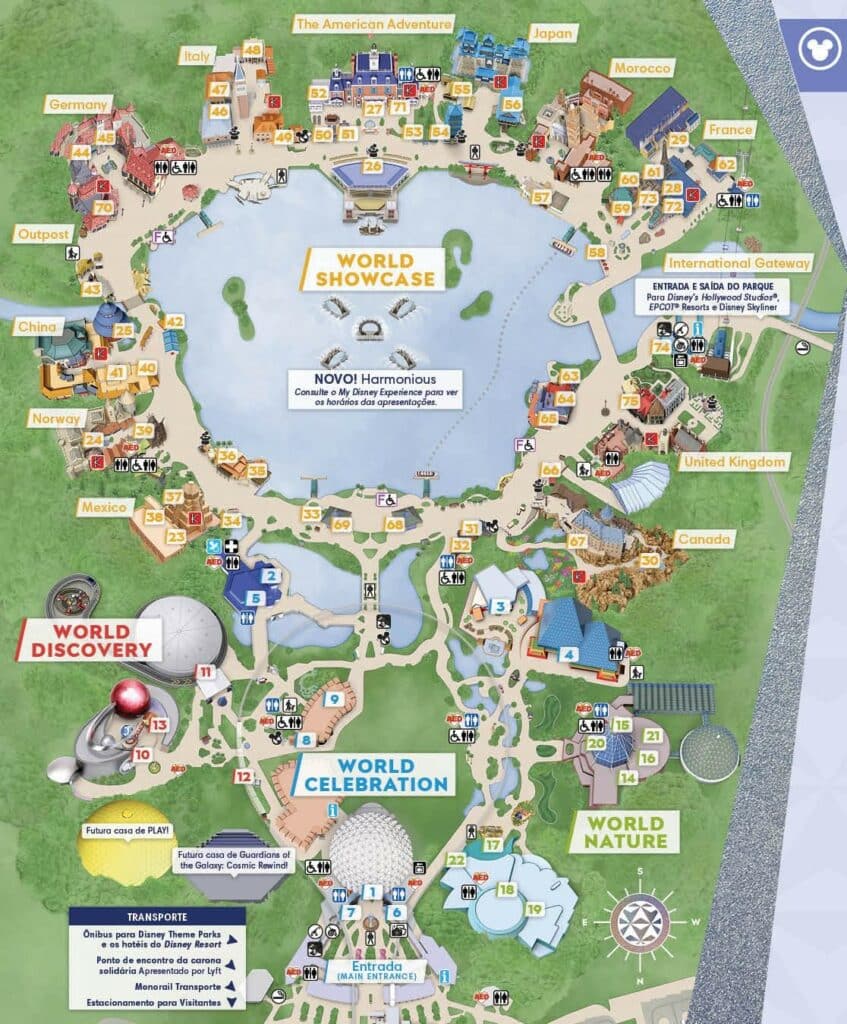 World Showcase pavilhões