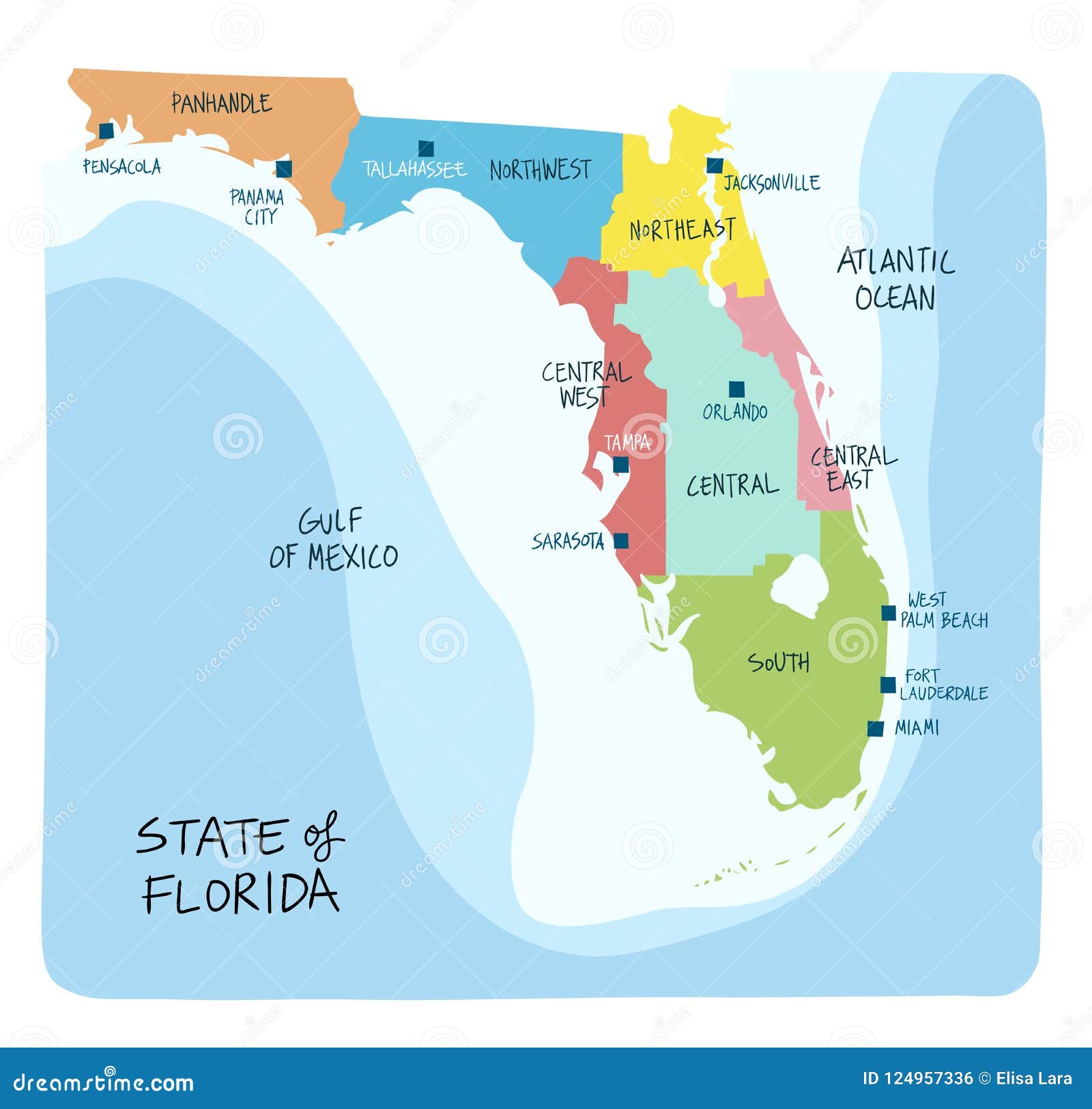 mapa rodoviário Flórida