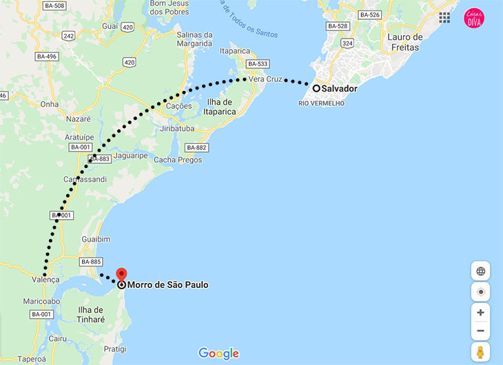 morro de são paulo onde fica