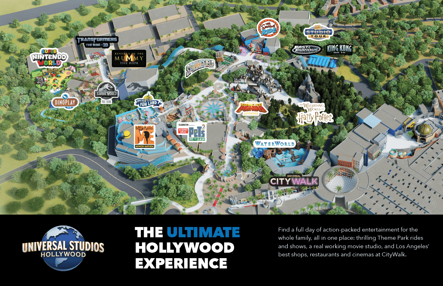 Universal Studios Hollywood mapa